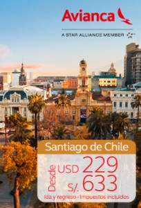 Avianca de Lima a Santiago de Chile