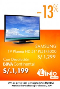 LINIO – Samsung – TV Plasma HD 51″ PL51F4000