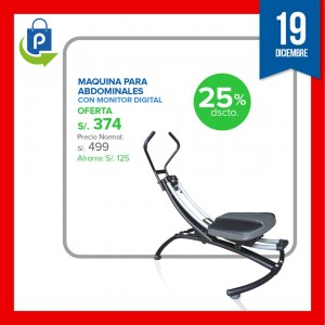 Maquina para abdominales GM96231 Con Monitor Digital a S/. 374.25