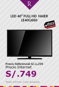 HAIER LED 40 PULGADAS FHD