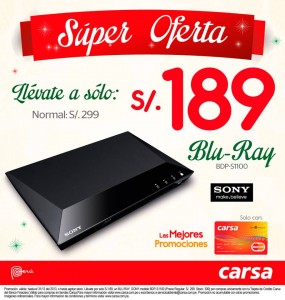 Carsa Blu-Ray Sony a tan sólo S/.189
