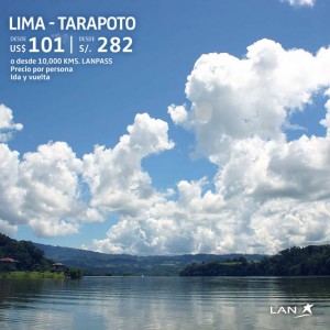Lan Peru Lima – Tarapoto ida y vuelta a S/.282.00 soles