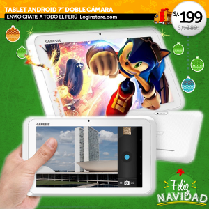 Tablet Android 7″ 4GB WiFi Doble Cámara Envío GRATIS a todo el Perú a S/.199 soles
