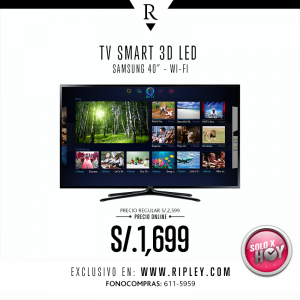 TV SMART 3D LED de Samsung a solo S/.1699 soles