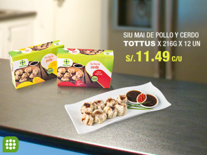 Tottus – Siu Mai de pollo y cerdo Tottus x 216g a S/.11.49