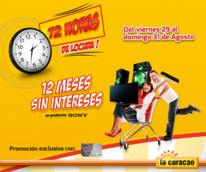 La Curacao – 12 meses sin intereses en productos SONY