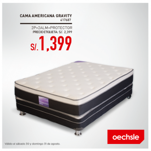 Oechle – Cama americana Gravity a sólo S/.1399