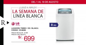 Ripley – Lavadora LG a solo S/.699
