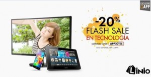 Linio – 20% flash sale en tecnología