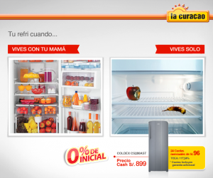 La Curacao – Refrigeradora COLDEX a sólo S/.899