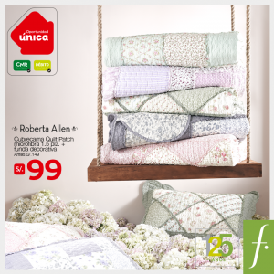 Saga Falabella – Cubrecama + una funda decorativa Roberta Allen a solo S/.99