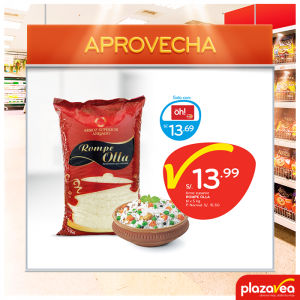 Plaza Vea – Arroz Rompe Olla x 5kg a S/.13.99