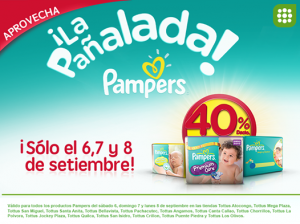 Tottus – 40% de dscto. en pañales Pampers