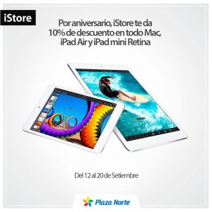 Plaza Norte – 10% de dscto. en iStore