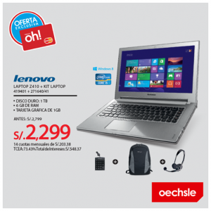 Oechsle – Combo gamer Lenovo a sólo S/.2299