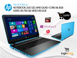 Loginstore – Notebook HP 15.6″ LED AMD a sólo S/.2070.60