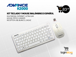 Loginstore – Kit Wireless: Teclado y Mouse Advance a sólo S/.83.80