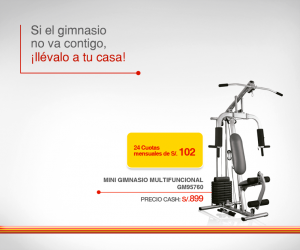 Minigimnasio multifuncional a sólo S/.899