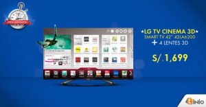 Linio – TV LG cinema 3D a S/.1699