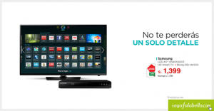 Televisor y Blu-Ray Samsung a solos S/.1,399