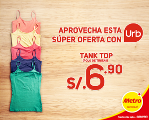 Tank Top URB a sólo S/.6.90
