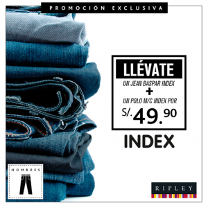 Jean Baspar + un polo Index por S/.49.90