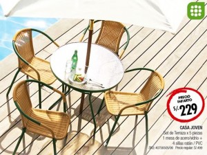 Juego de Terraza Casa Joven a sólo S/.229