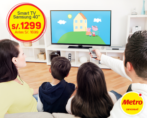 Smart TV SAMSUNG 40″ a sólo S/.1299