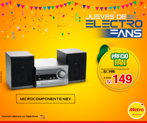 Microcomponente a sólo S/. 149.00