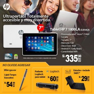 Tablet HP a sólo S/. 335.00