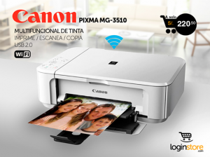 Impresora multifuncional Canon Pixma MG-3510 a sólo S/.220.50