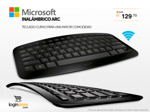 Teclado curvo Microsoft a sólo S/.129.70