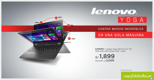 Yoga Intel Core i3 de Lenovo a solo S/.1,899