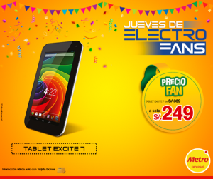 Tablet EXCITE 7 a sólo S/.249