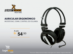 Auricular ergonómico a sólo S/. 54.50