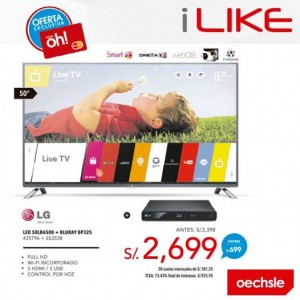 Led 50″ LG + Bluray a sólo S/.2699