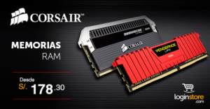 Memorias RAM Corsair desde S/.178