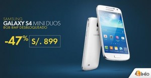 Samsung Galaxy S4 Mini Duos a sólo S/.899