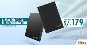 Disco duro Seagate de 1TB a sólo S/.179