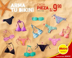 Cada pieza de bikini a sólo S/. 9.90