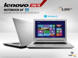 Notebook Lenovo a sólo S/. 2269.87