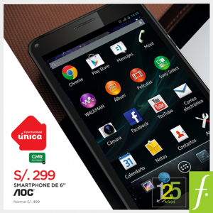 Smartphone AOC a sólo S/. 299.00