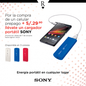 Cargador portátil a sólo S/. 29.90