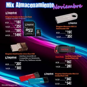 Memorias Usb desde S/. 16.00