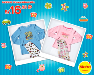 Pijama para niño o niña a sólo S/. 16.90