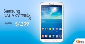 Samsumg Galaxy Tab3 a sólo S/. 399.00
