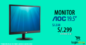Monitor AOC a sólo S/. 299.00