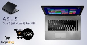 Notebook Asus a sólo S/. 1399.00
