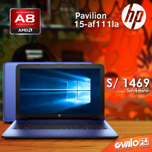 Laptop HP – 15-af111la AMD A8-7410 2.2GHz a S/.1469.00 soles