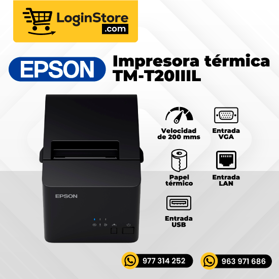 Impresora Termica De Recibos Epson Tm-T20Iiil